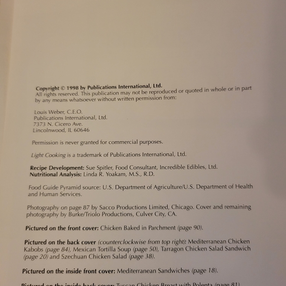 Light Cooking: Chicken Cookbook - Picture 2 of 6